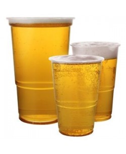 Pack 50 unid. vaso plastico transparente cerveza