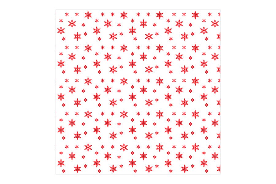 Blanco + Decorado Estrellas Tinta Roja